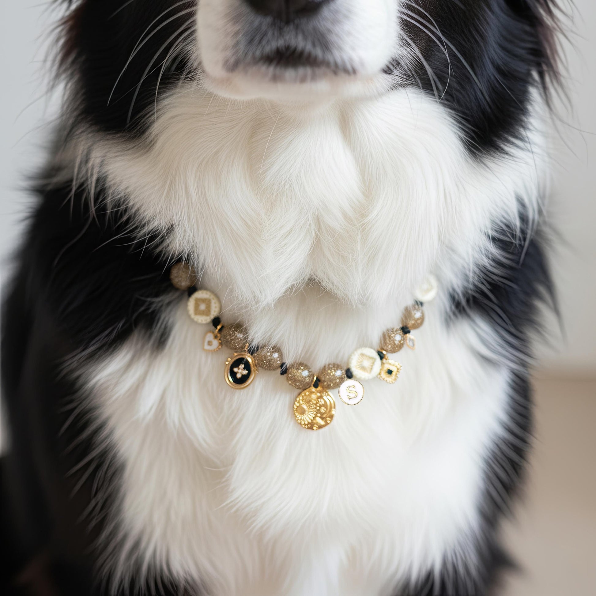 Détail perles scintillantes collier Bohème-Céleste