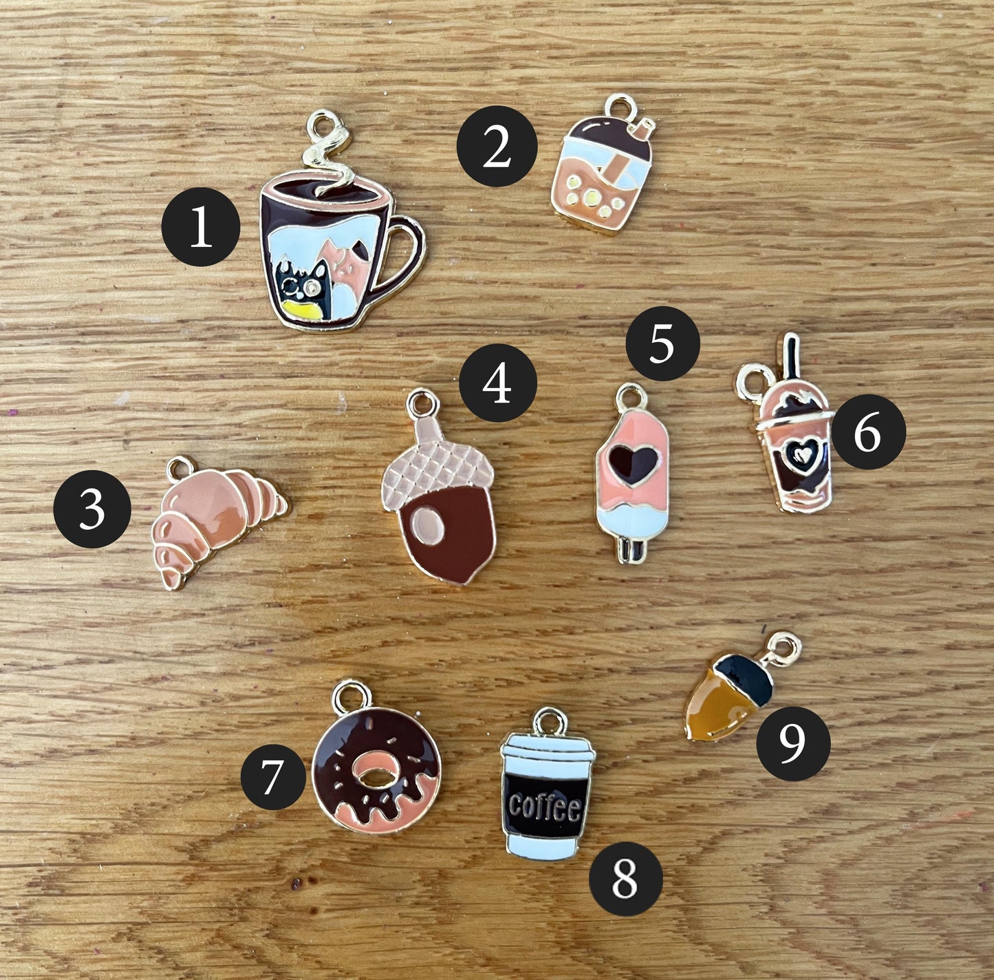 Médaille chien personnalisée en résine époxy – Os “Latte”