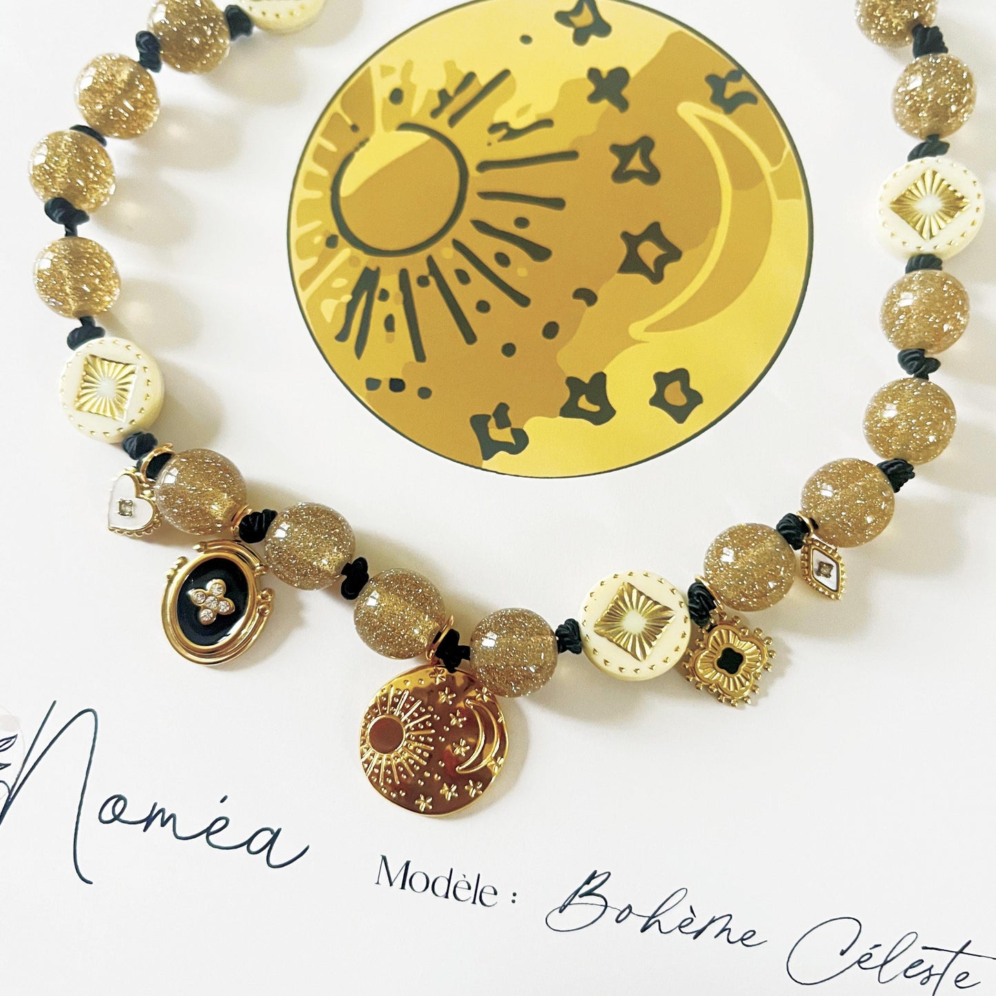 Collier bijou d’ornement pour chien – Bohème-Céleste (édition limitée)